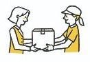 代金引換で荷物を受け取るイラスト