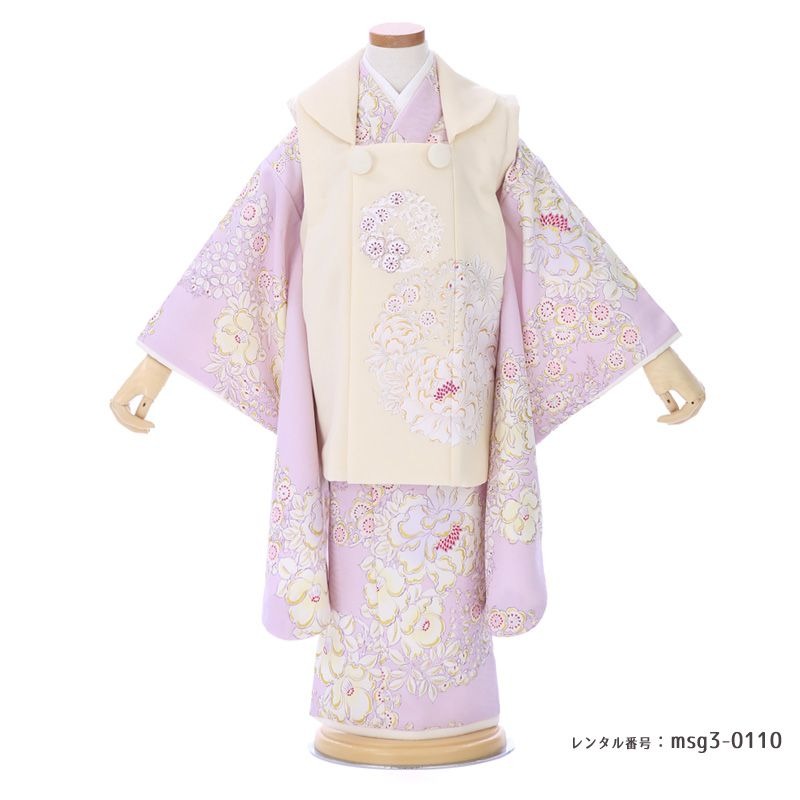 七五三 くすみパステル ３歳女の子 被布 NATURALBEAUTY（ナチュラルビューティー）