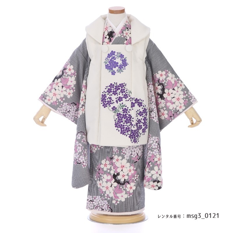 七五三 くすみパステル ３歳女の子 被布 NATURALBEAUTY（ナチュラルビューティー）