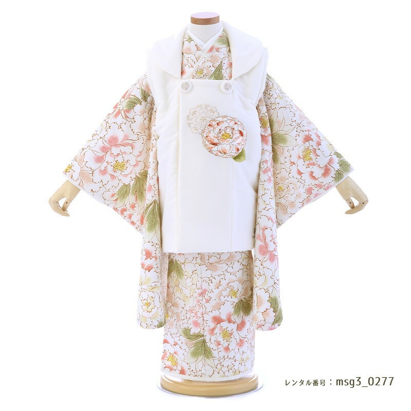 七五三 レトロ寄りのレトロモダン ３歳女の子 被布 UNSODO 芸艸堂（うんそうどう）