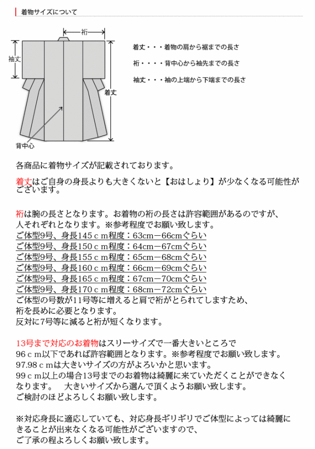サイズについて