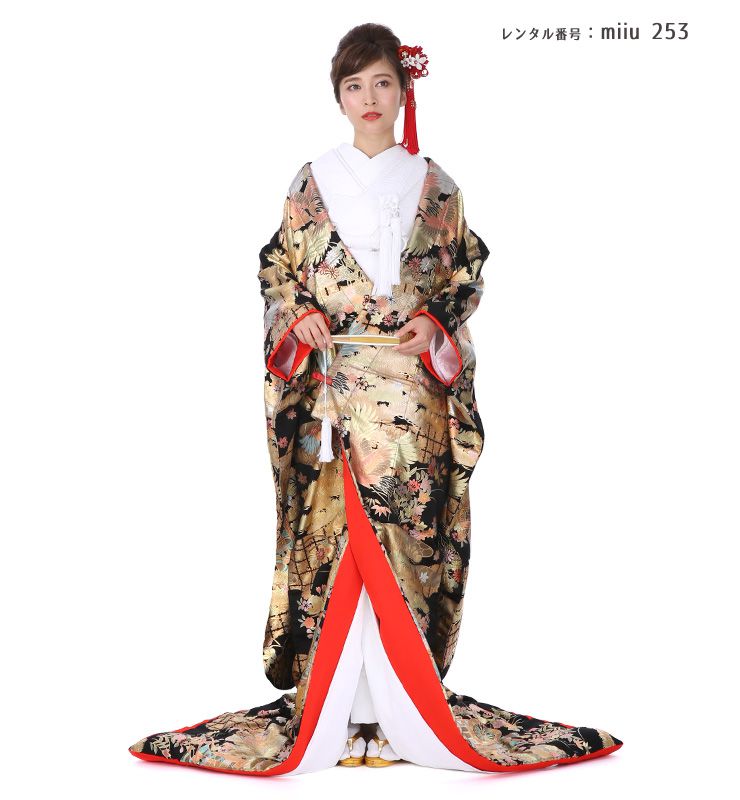 色打掛　打掛　着物　結婚式　リメイクにも 色打掛 レンタル miiu_253