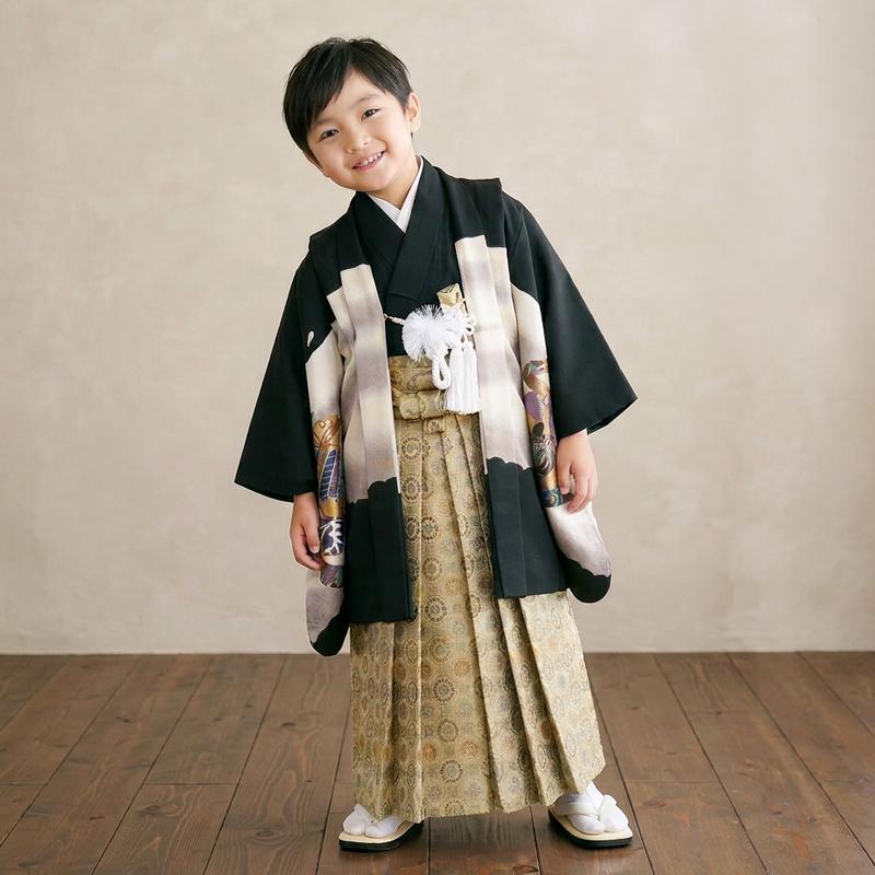 七五三着物5歳男の子画像