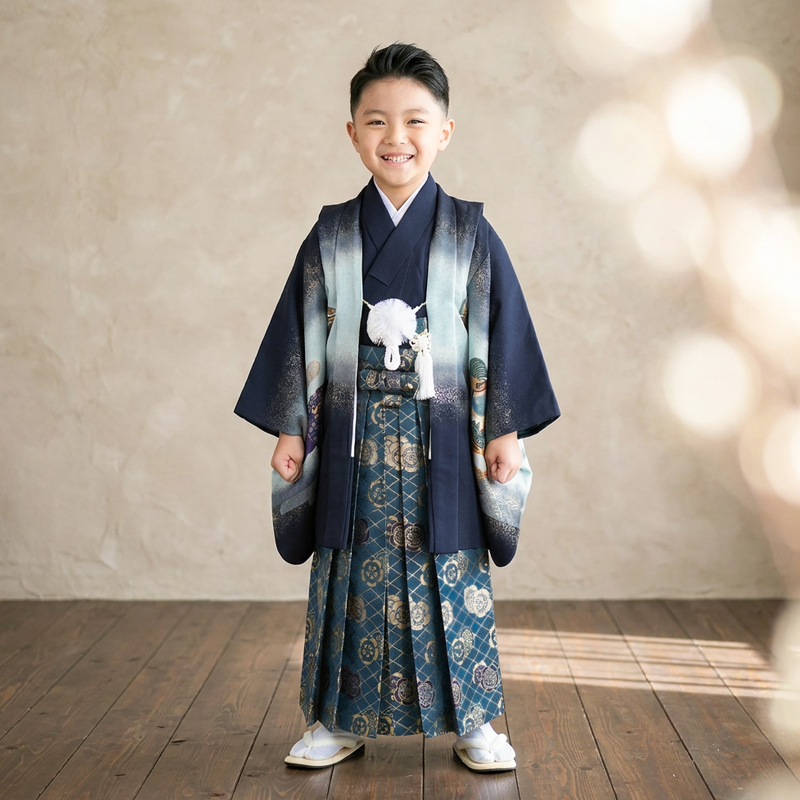 七五三着物5歳男の子画像