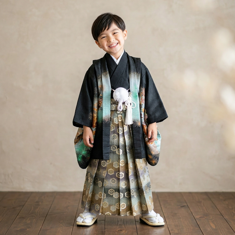 七五三着物5歳男の子画像