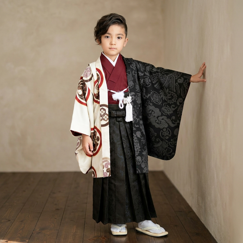 七五三着物5歳男の子画像