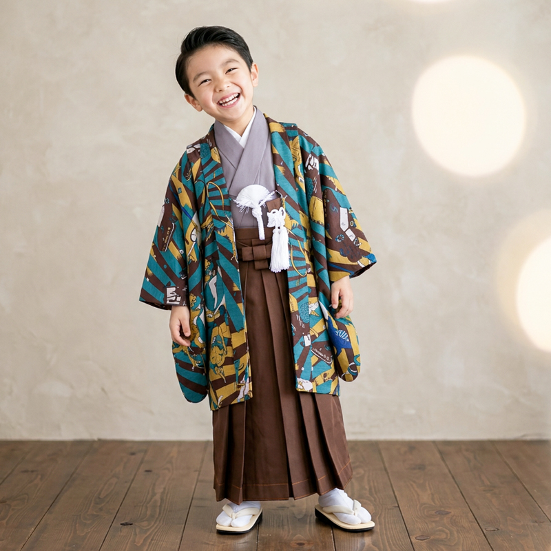 七五三着物5歳男の子画像