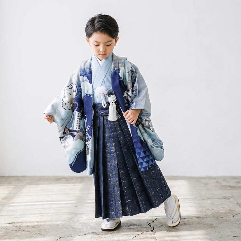 七五三着物5歳男の子画像