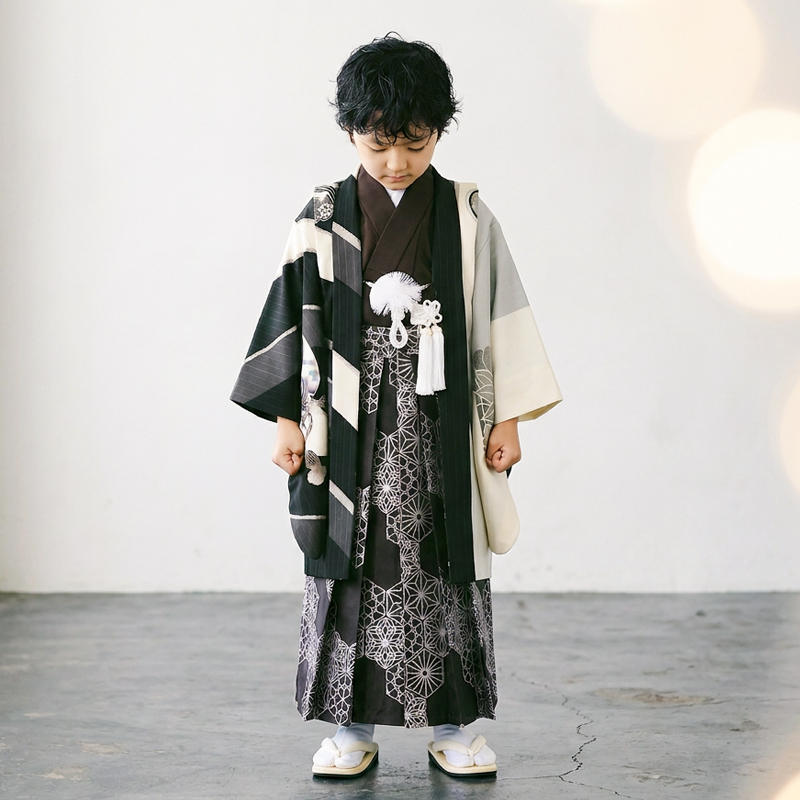 七五三着物5歳男の子画像