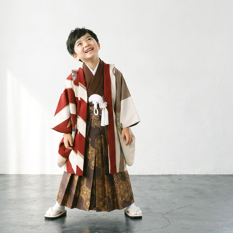 七五三着物5歳男の子画像