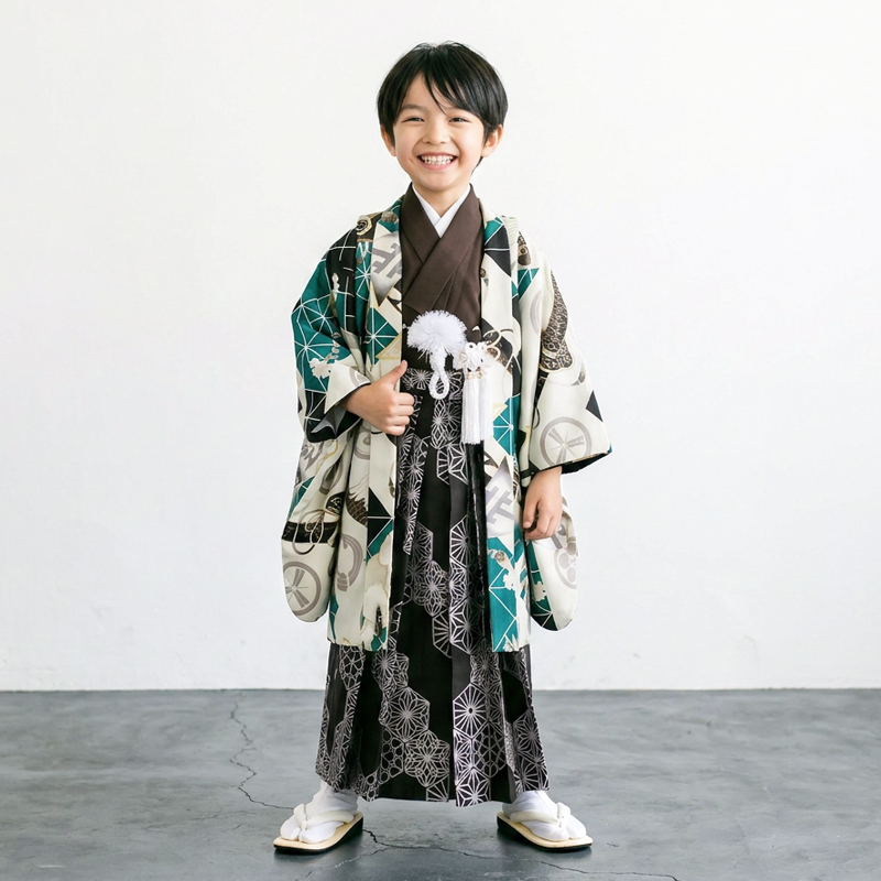 七五三着物5歳男の子画像