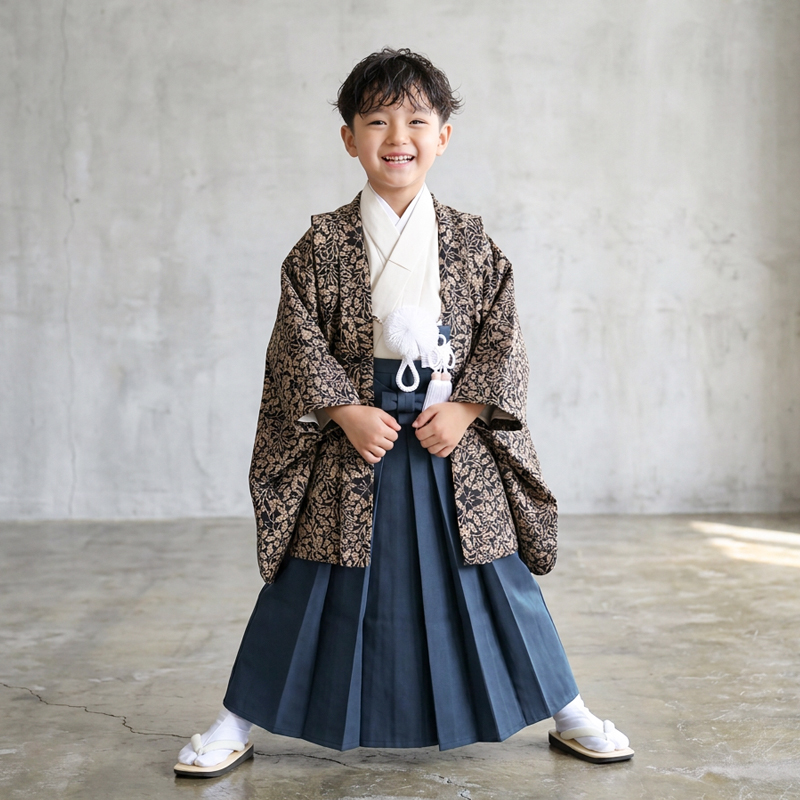 七五三着物5歳男の子画像