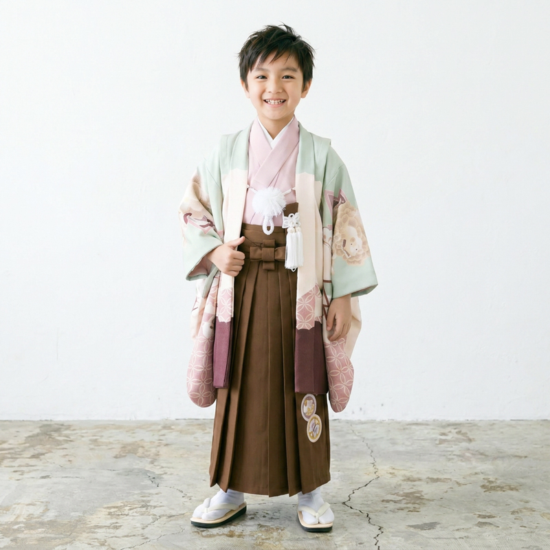 七五三着物5歳男の子画像