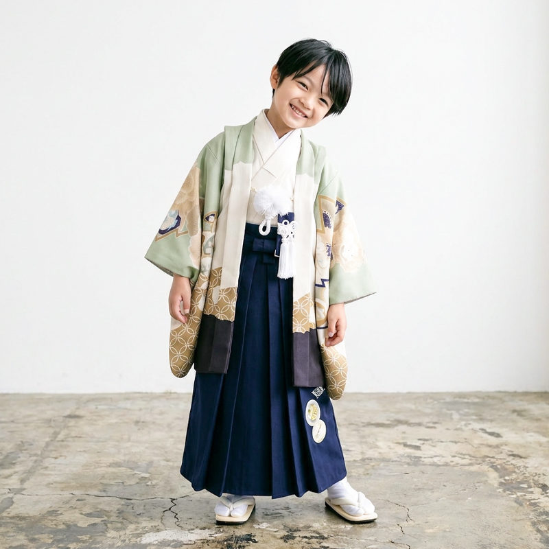 七五三着物5歳男の子画像