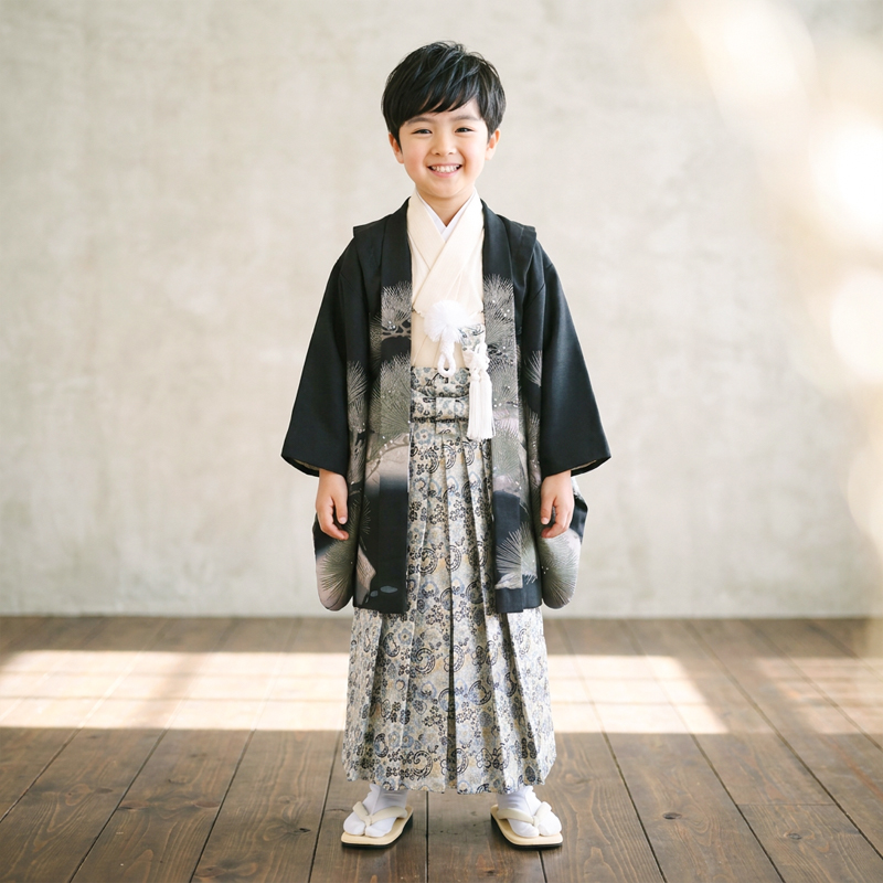 七五三着物5歳男の子画像