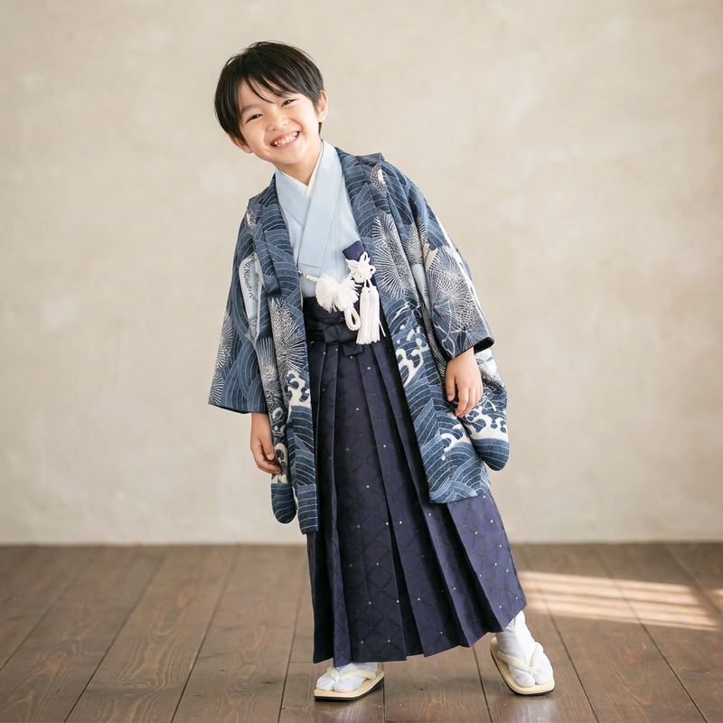七五三着物5歳男の子画像