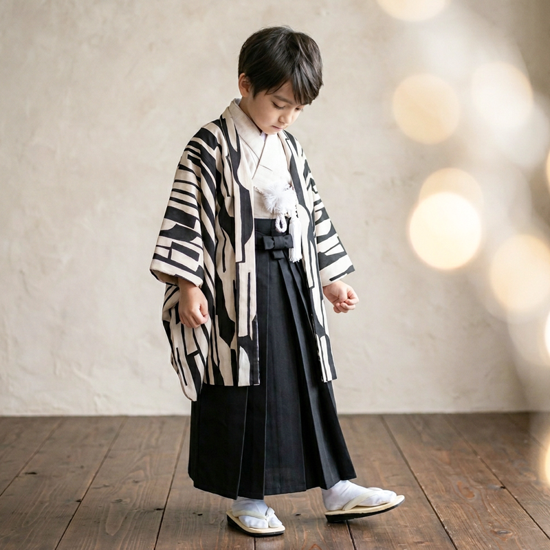 七五三着物5歳男の子画像