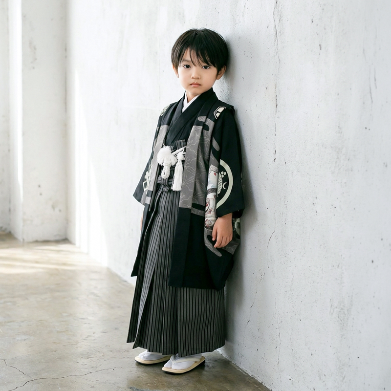 七五三着物5歳男の子画像