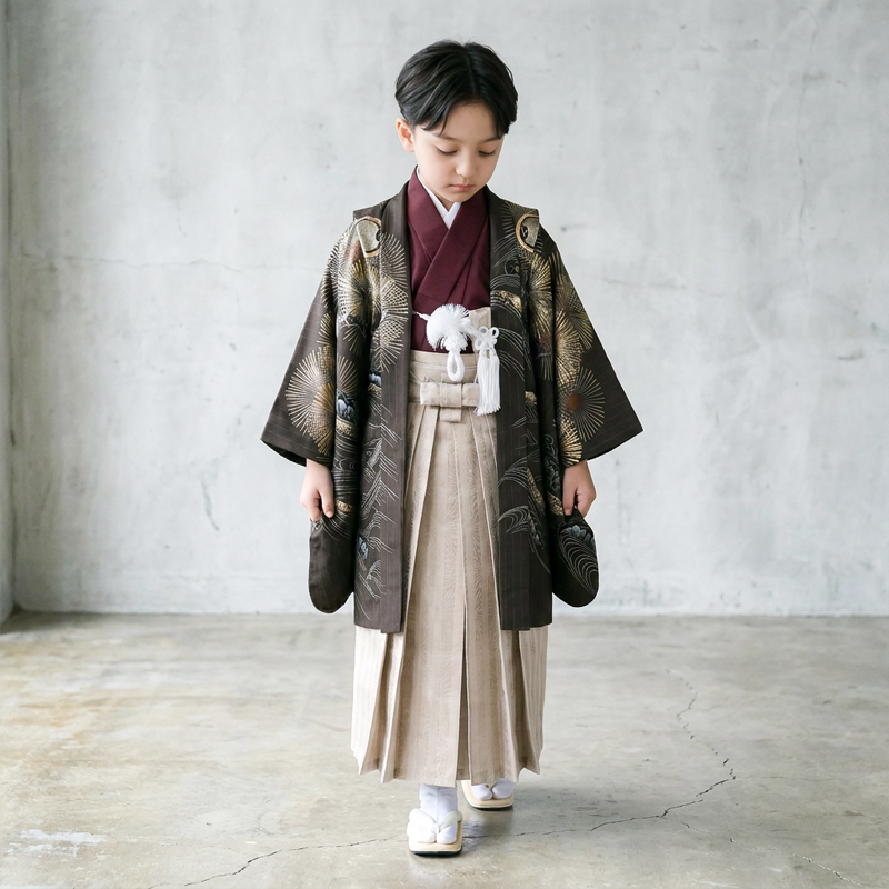 七五三着物5歳男の子画像