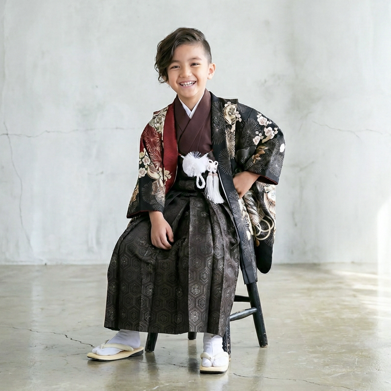 七五三着物5歳男の子画像