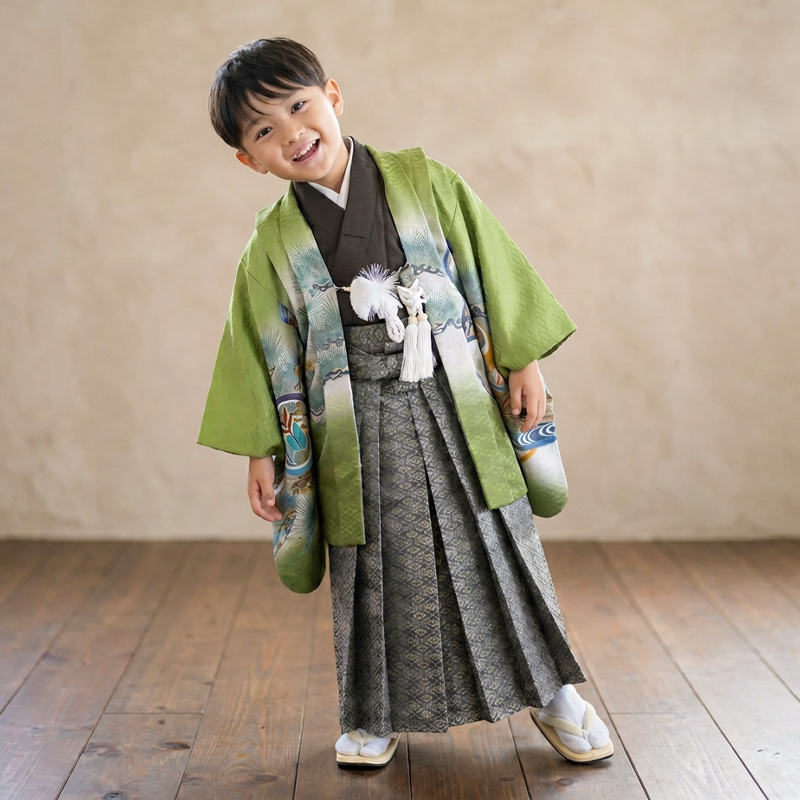 七五三着物5歳男の子画像