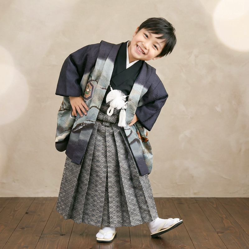 七五三着物5歳男の子画像