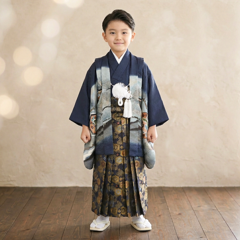 七五三着物5歳男の子画像