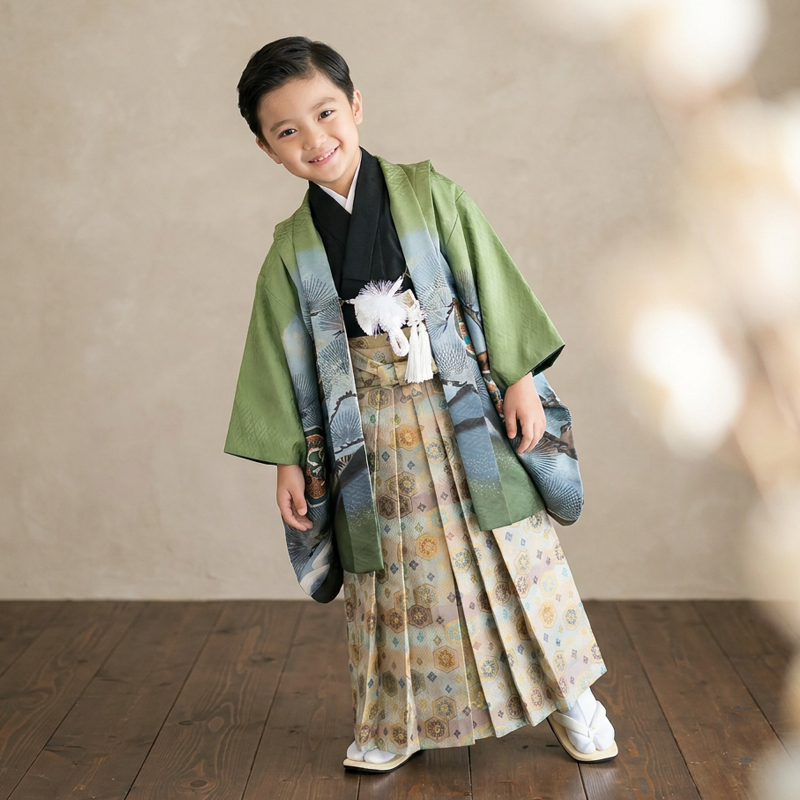 七五三着物5歳男の子画像