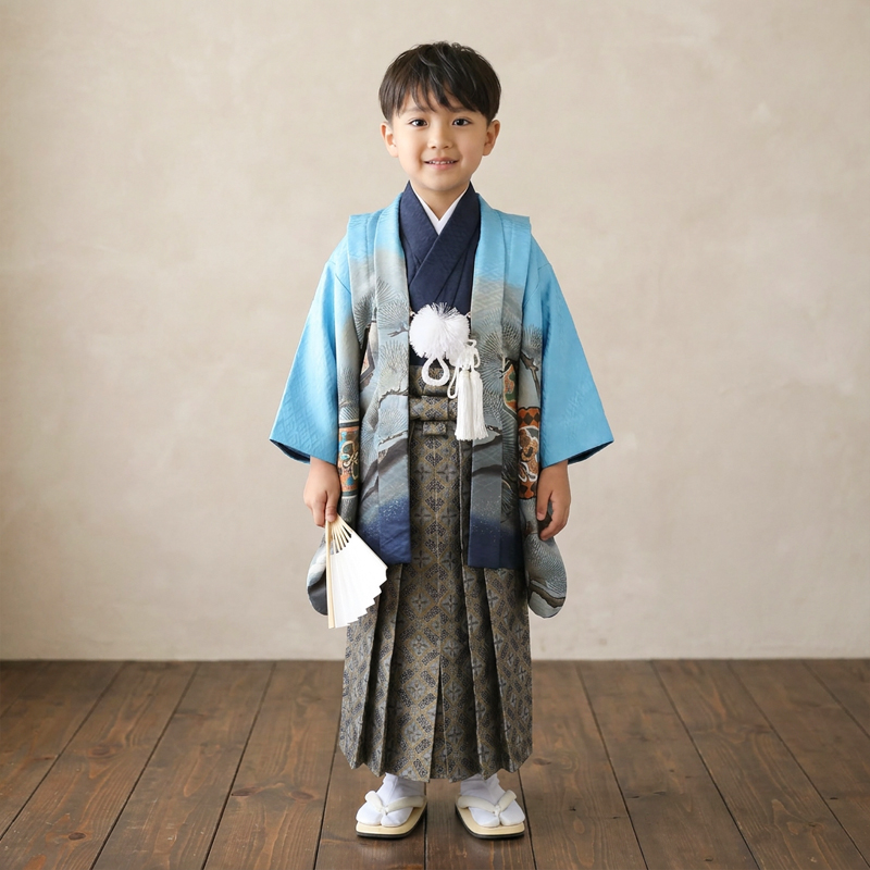 七五三着物5歳男の子画像