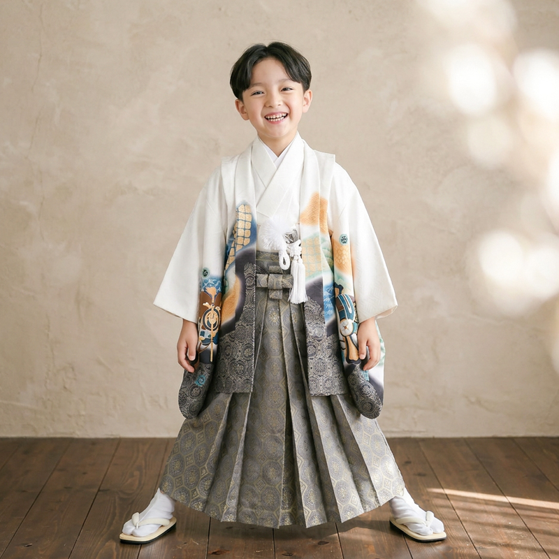 七五三着物5歳男の子画像