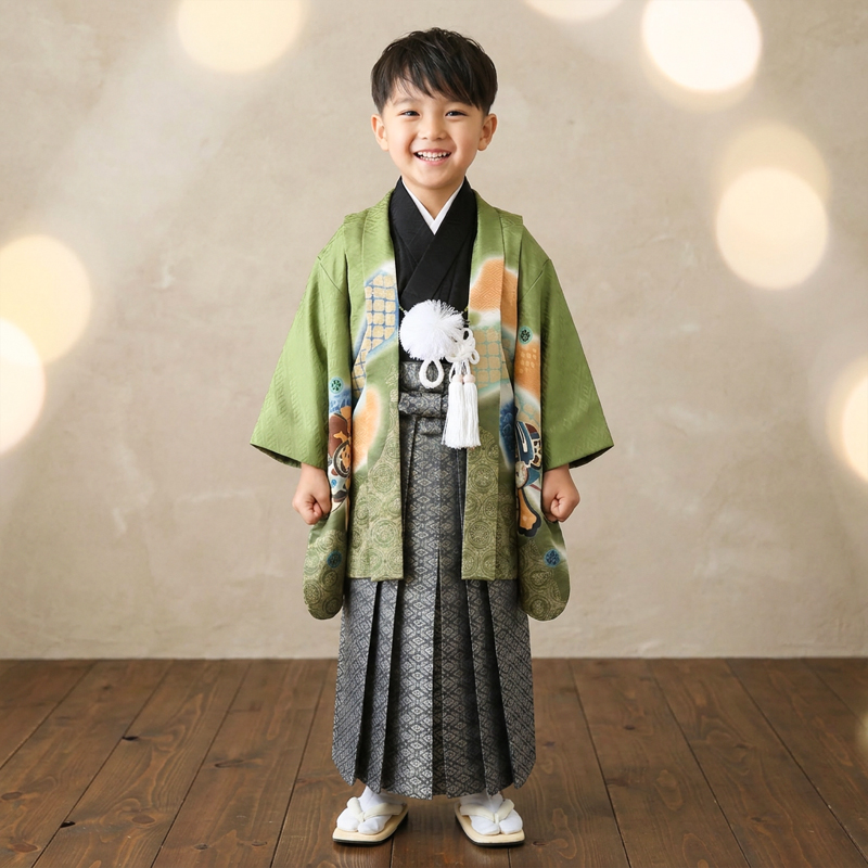 七五三着物5歳男の子画像
