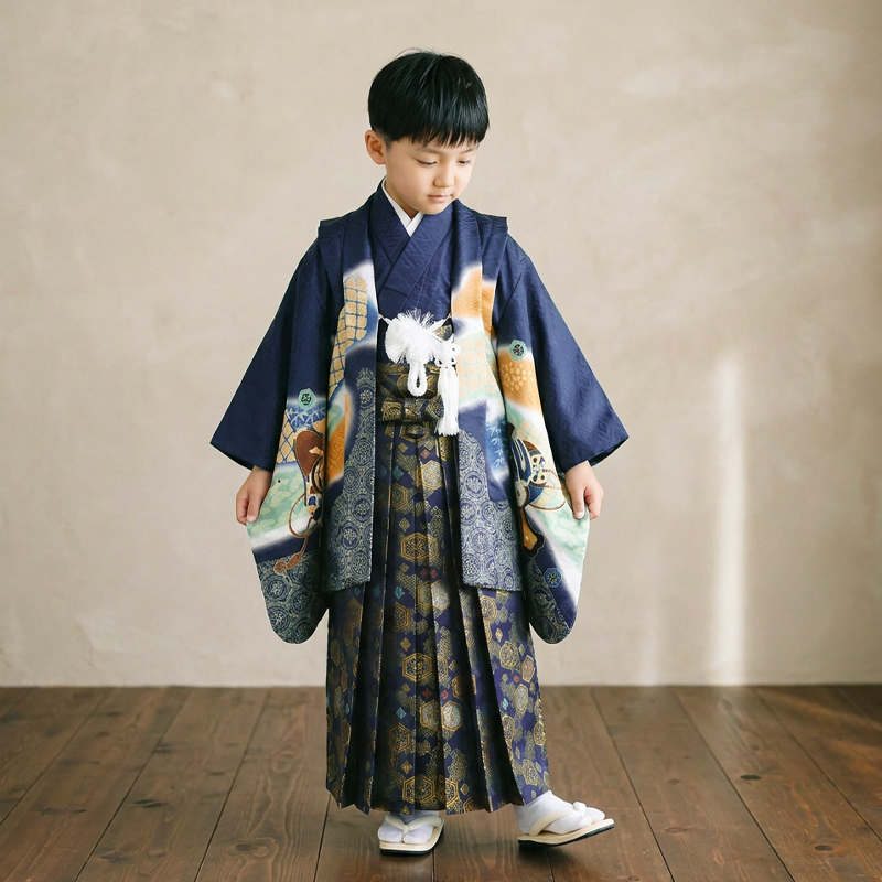 七五三着物5歳男の子画像