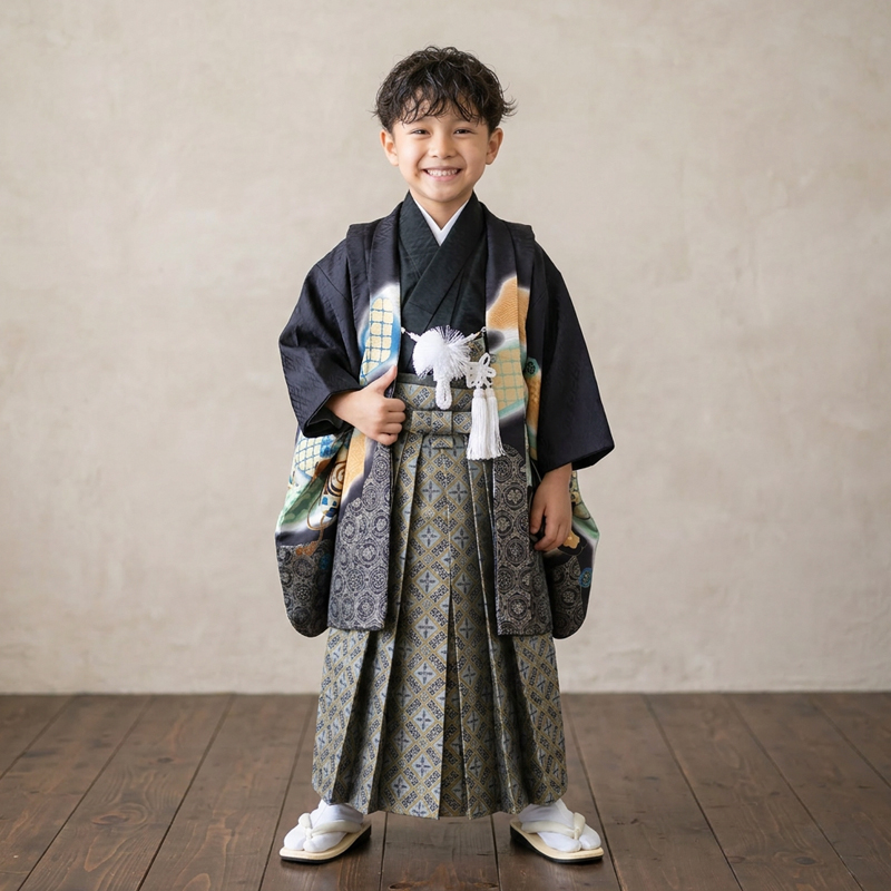 七五三着物5歳男の子画像