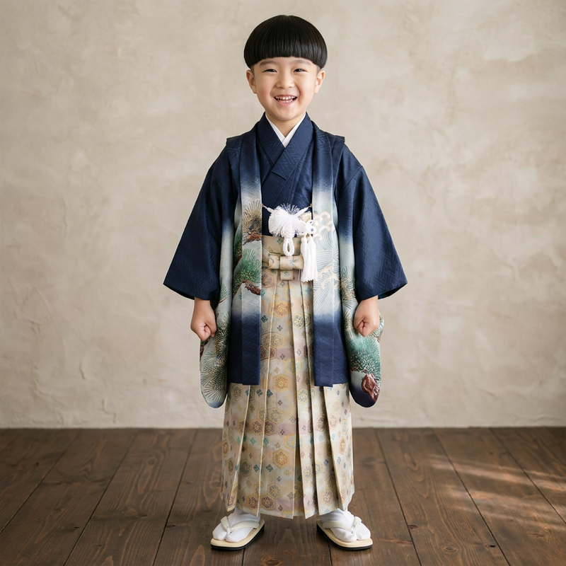七五三着物5歳男の子画像
