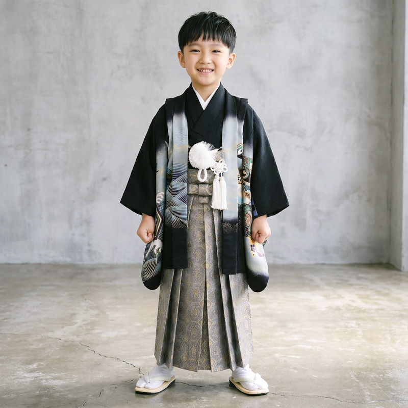 七五三着物5歳男の子画像