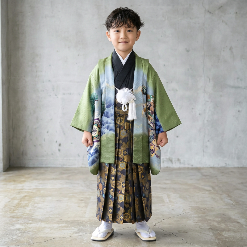 七五三着物5歳男の子画像
