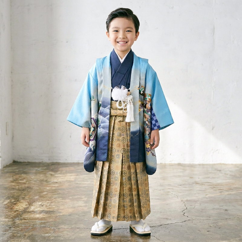 七五三着物5歳男の子画像