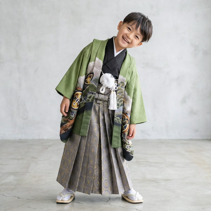 七五三着物5歳男の子画像