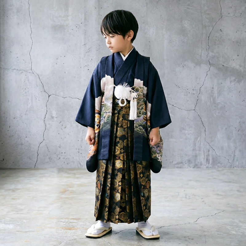 七五三着物5歳男の子画像