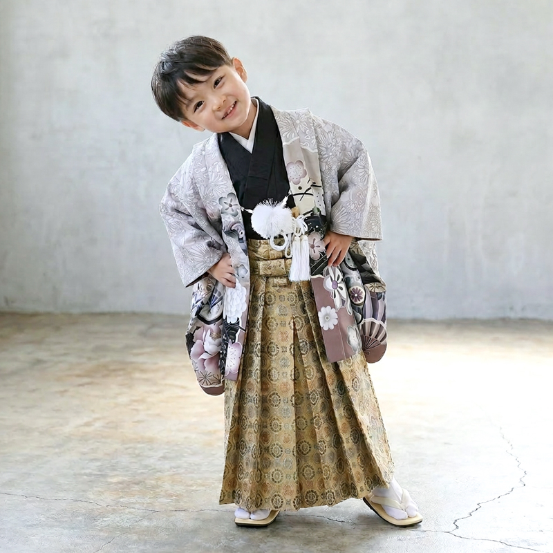七五三着物5歳男の子画像