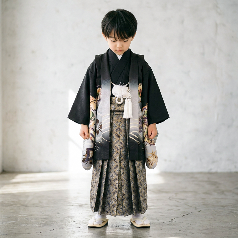 七五三着物5歳男の子画像