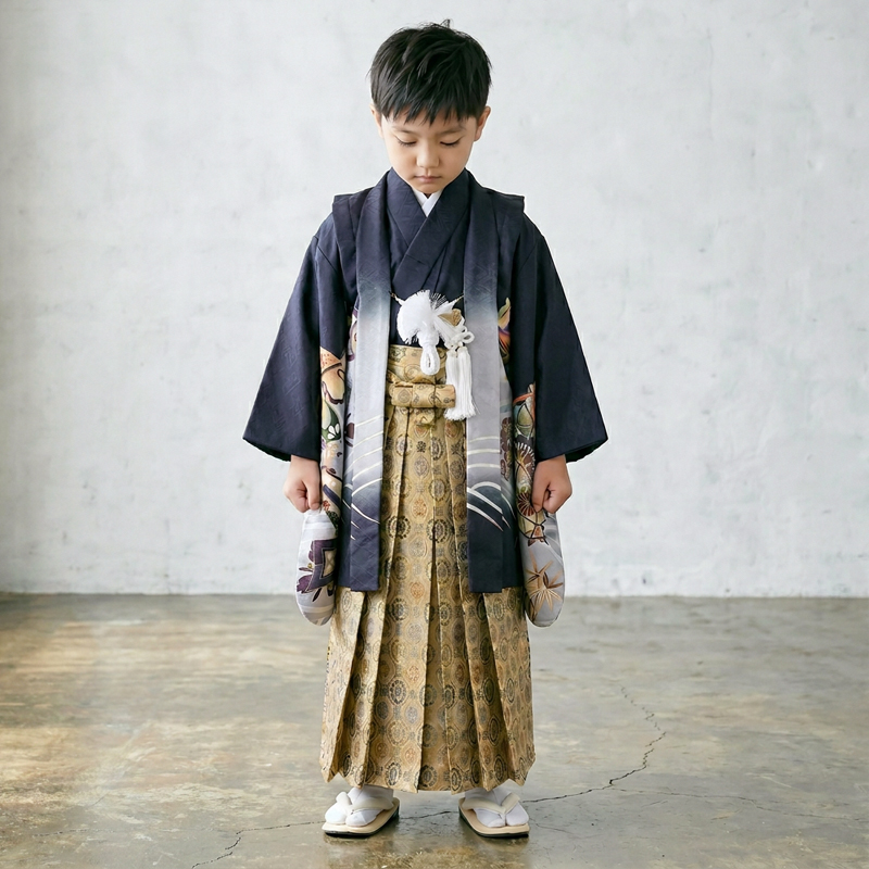 七五三着物5歳男の子画像