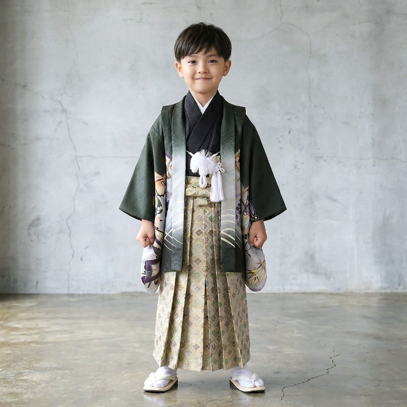 七五三着物5歳男の子画像