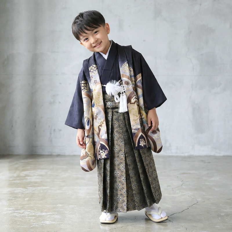 七五三着物5歳男の子画像