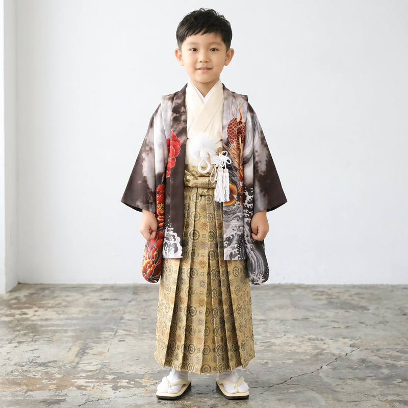 七五三着物5歳男の子画像