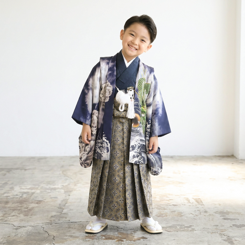 七五三着物5歳男の子画像
