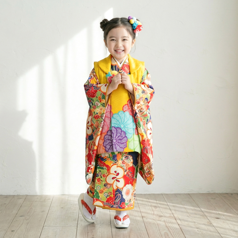 七五三着物3歳女の子画像