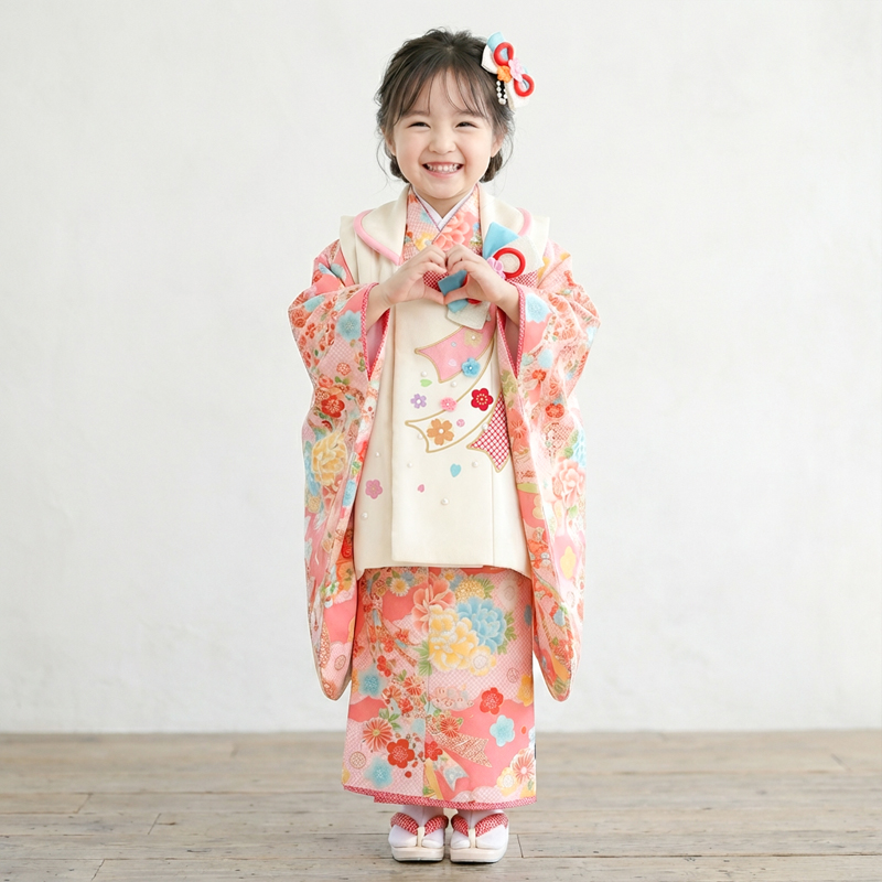 七五三着物3歳女の子画像