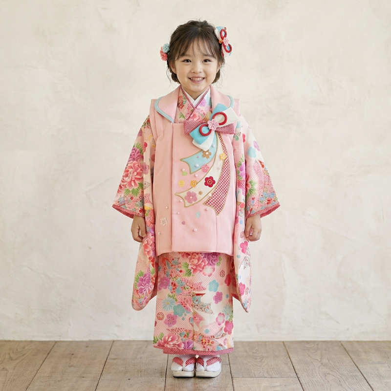 七五三着物3歳女の子画像