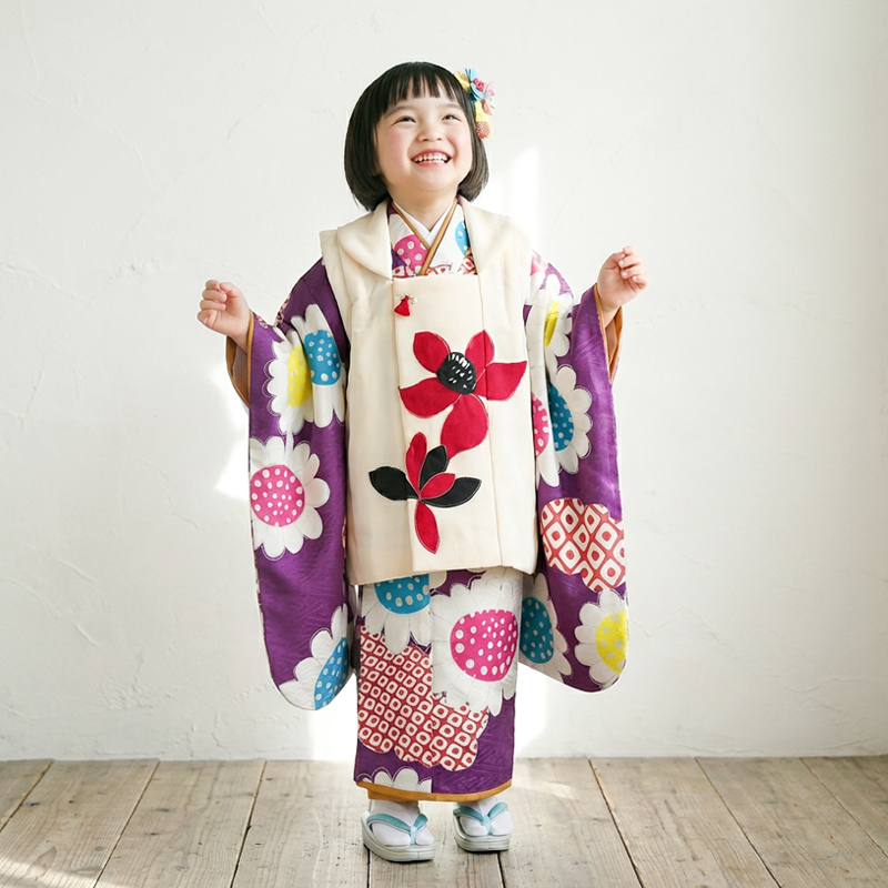 七五三着物3歳女の子画像
